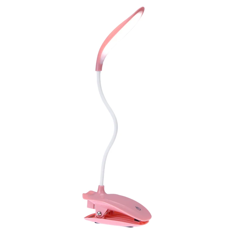 Гибкий светодиодный настольная лампа 16 светодиодный настольная современная лампа сенсорный выключатель 3 режима USB диммер Перезаряжаемые для чтения настольная лампа для учебы для Спальня - Цвет корпуса: pink