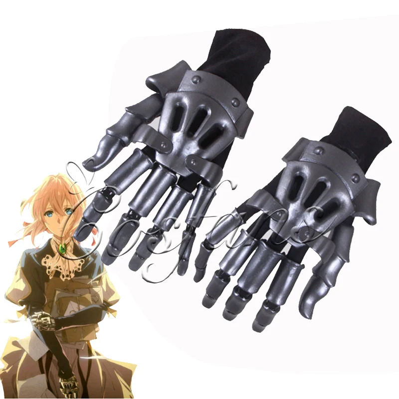 Anime Violet Evergarden Accessory Auto Memories Doll Gauntlet Knuckles Glove Costume Cosplay Prop |