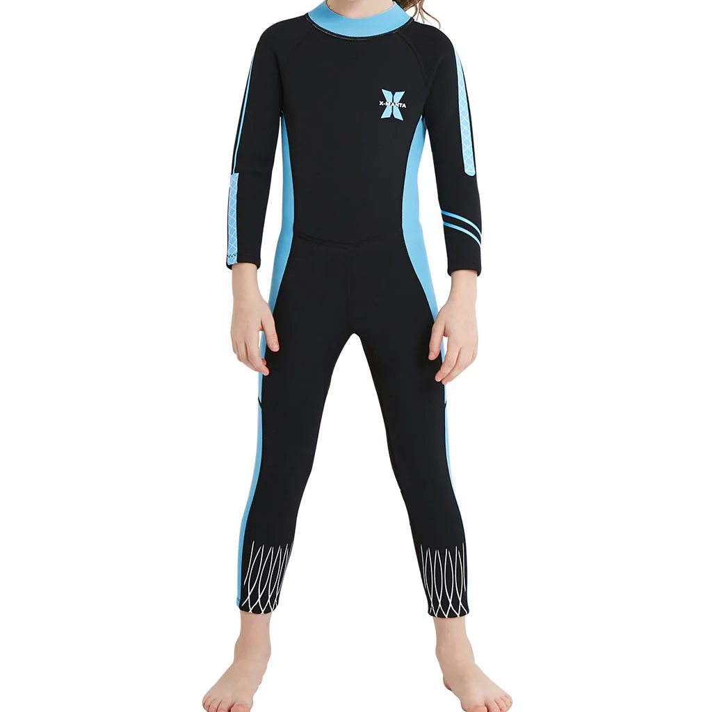 2.5MM Neoprene Wetsuits Kids Swimwears Diving Suits Long Sleeves One Pieces Full Body Wetsuit Surfing Swimwear Diving Suits 