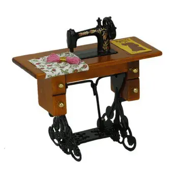 

Kuulee Miniature Dollhouse Sewing Machine With Cloth New In Box 1/12 Scale