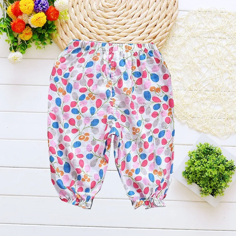 Летние хлопковые льняные брюки в Корейском стиле для маленьких мальчиков и девочек детская одежда противомоскитные штаны