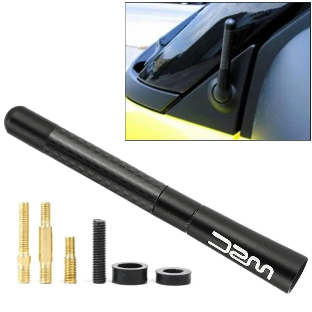 

12cm Universal Car Roof Mast Whip Stereo Radio FM/AM Signal Aerial Carbon Fiber Metal Car-Styling Vehicle Amplified Antenna