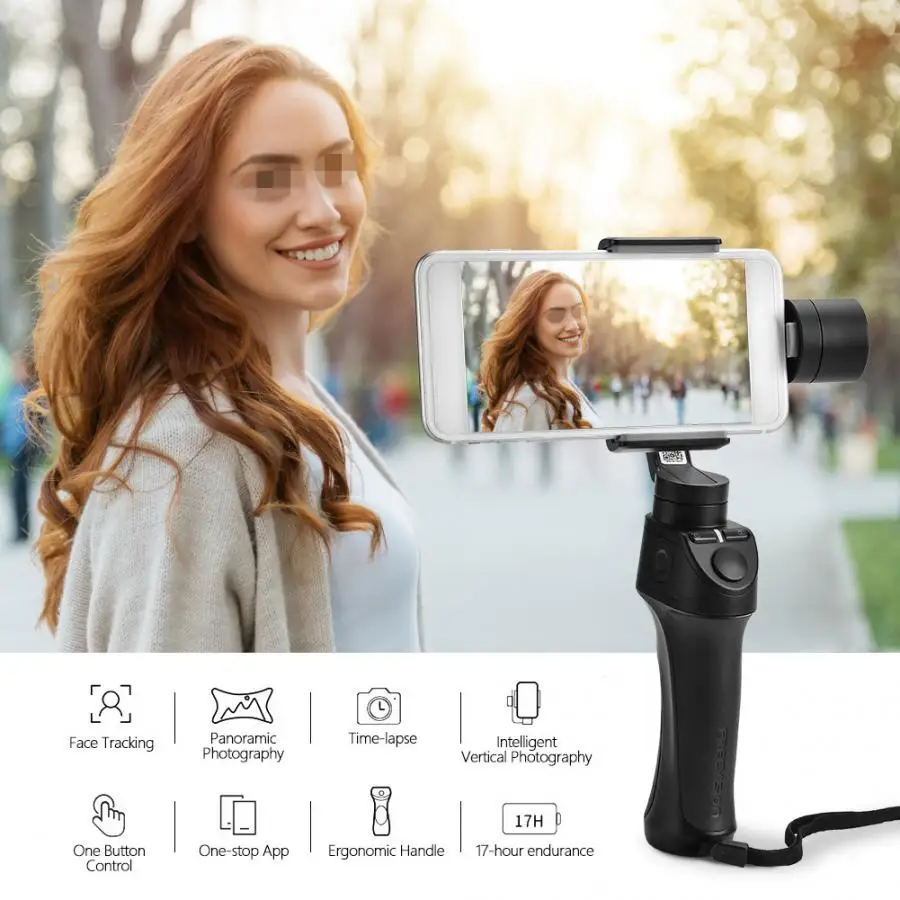 

New Freevision Vilta-m 3-Axle 360 Degree Horizontal Rotation Handheld Stabilizer Gimbal for Smart Phones Stabilizer