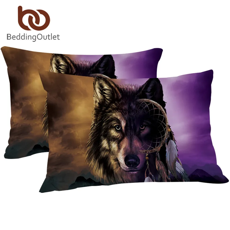 Чехол для подушки BeddingOutlet украшение сна в стиле Ловца снов фиолетового и