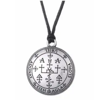 Lemegeton ювелирные изделия wicca античный Готический знак Archangel Uriel цепь талисман амулет Ангел цепочка Португалия Винтажные Ювелирные Изделия - Окраска металла: Rope Chain Silver