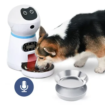 

Wifi Automatic Cat Feeder 3L Pet Food Dispenser Feeder Medium and Large Cat Dog 4 Meal Voice Recorder and Timer