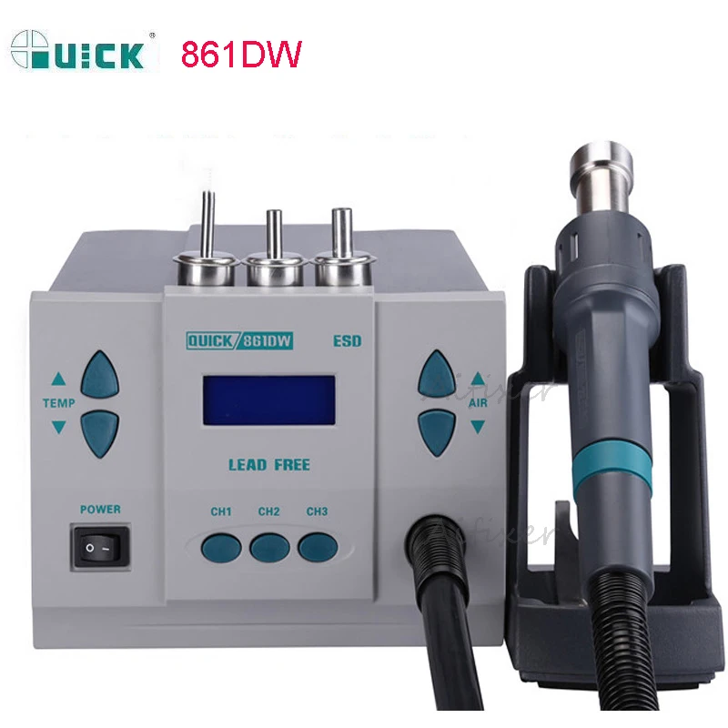 Быстрый 861DW 1000W 220V/110 В ESD Тепловая пушка свинца-Бесплатная горячая воздушная