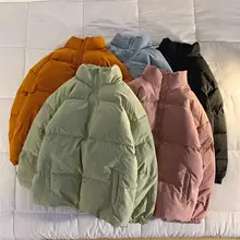 

2021New Men Harajuku Colorful Bubble Coat Winter Jacket Mens Streetwear Hip Hop Parka Korean Black Clothes Puffer Jackets