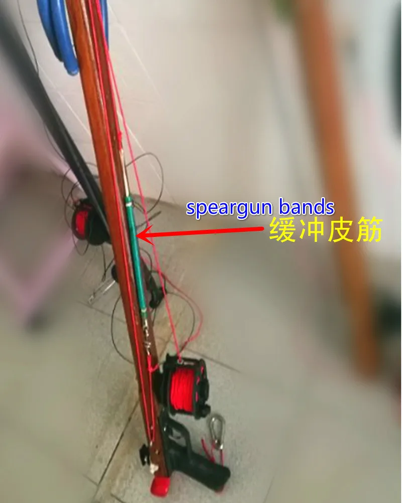 Веревка для подводной охоты с резиновой трубкой из натурального латекса с поворотным зажимом для подводной охоты с медным поворотом