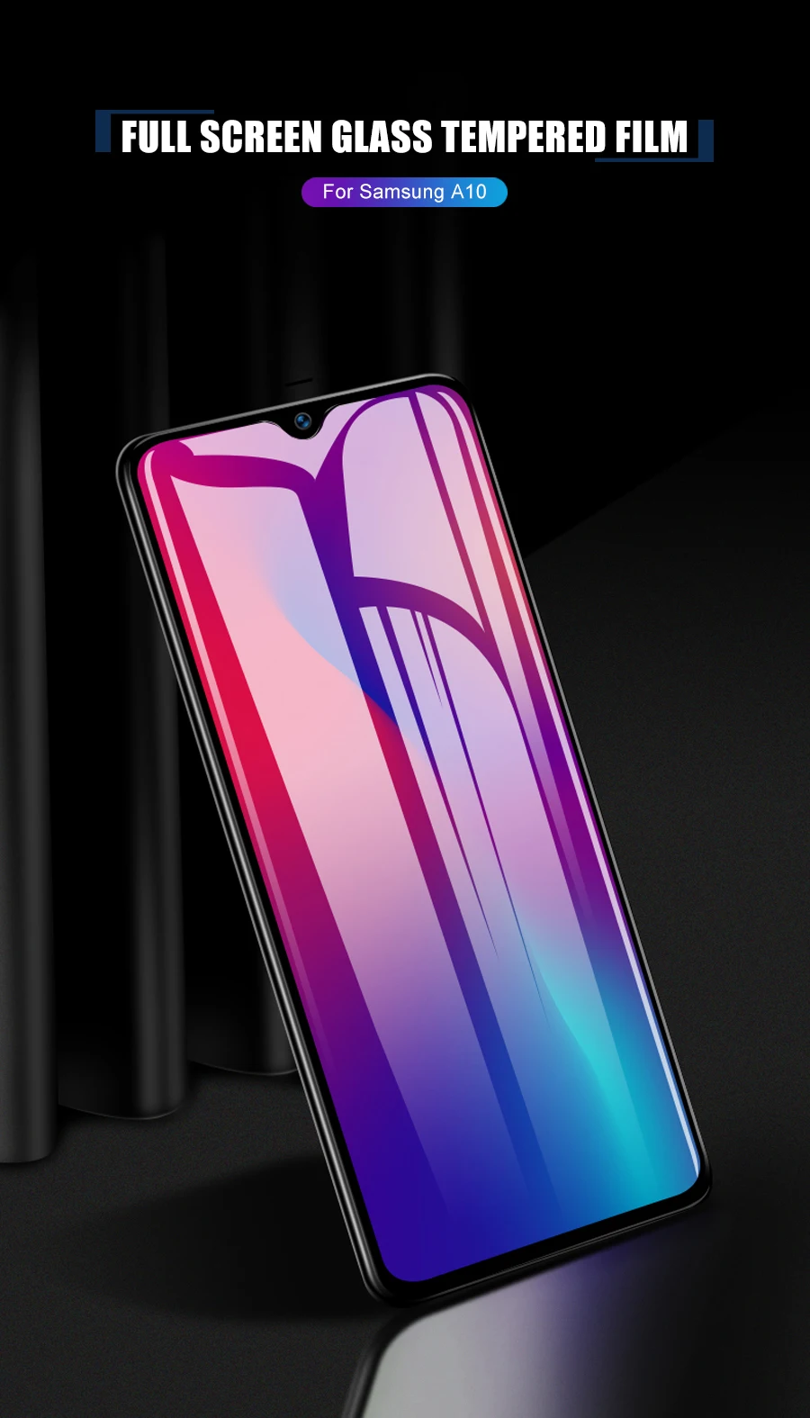 9D закаленное Стекло на samsung Galaxy A10 A20 A20E A20S A30 A30S A40 A40S A50 A50S A60 A70 A80 A90 Защитная пленка с полным покрытием