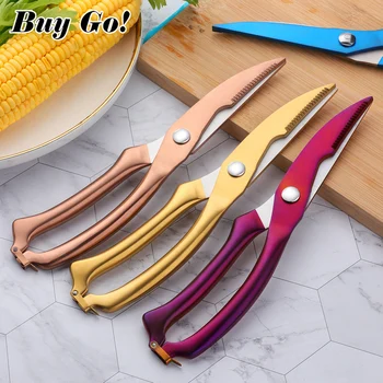 

1X Stainless Steel Poultry Kitchen Chicken Bone Scissor With Safe Lock Cutter Cook Tool Shear Cut Duck Fish Meat Kitchen Gadgets
