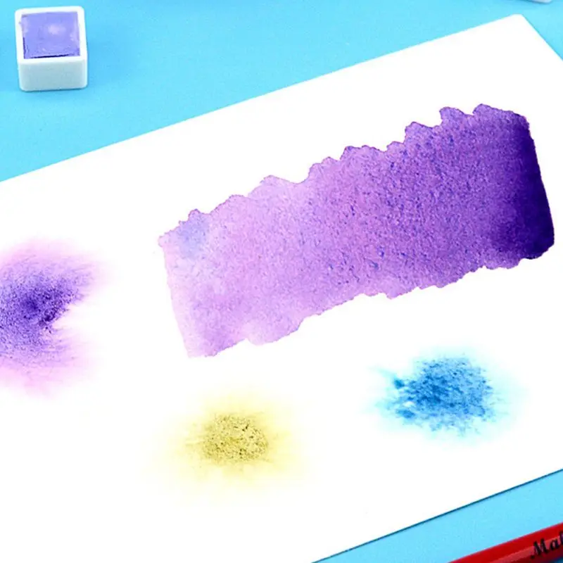 Layered Color Watercolor Pigment Water Color Paint Half Pan for Painting Drawing Art Suppliers Aquarel Acuarelas