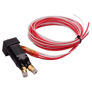 

2 in 1 Out Dual Color Metal Hotend Extruder Kit with Cable 0.4mm Brass Nozzle Print Heat 12V for CR-10 Series Ender-3