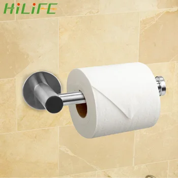 

HILIFE Wall Mount Toilet Paper Holder Roll Paper Tools Seamless Bathroom Self Adhesive Stainless Steel Storage Rack