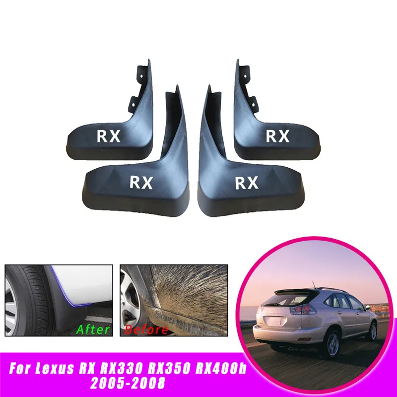 Автомобильное крыло брызговиков для Lexus RX RX330 RX350 RX400h 2005-2008 Брызговики, брызговики Автоаксессуары 4 шт