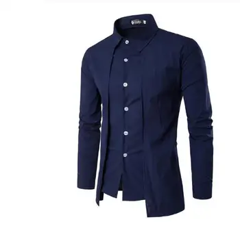 

2020 Brand Fashion Casual Slim Shirts Wholesale Cotton Linen Casual Men Long Sleeve Short Sleeve Shirt Solid Color Plus Size