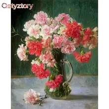 

Paint By Numbers For Adults Colorful flowers 60x75cm Photo Frames for picture Canvas Art Gatyztory Diy Kit