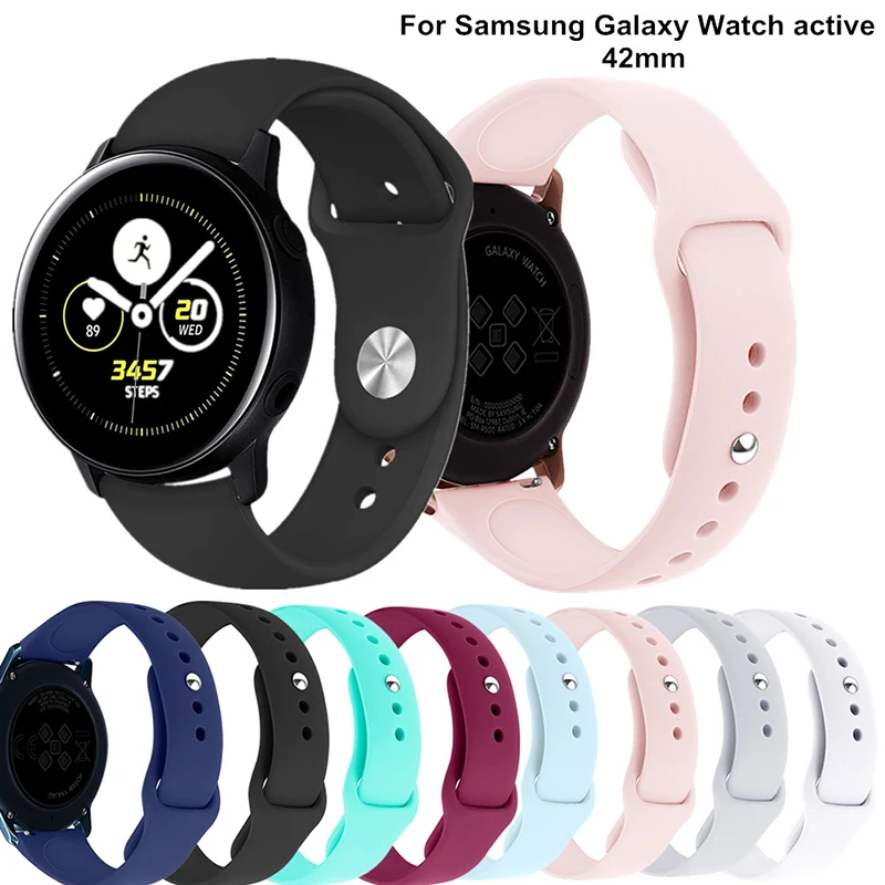 

2020 New Fashion Silicone BandÂ For Samsung Galaxy Watch 42MM Soft Strap Accessories Wristbands Bracelet Replacement Sport Bands