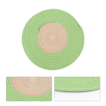 

1PC Pet Mat Practical Round Durable Scratching Cotton Knitted Scratcher Grinding Mat Pet Supplies for Pet Kitten Cat