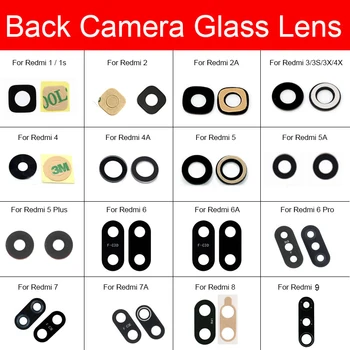 Cámara de la lente de cristal con adhesivo pegamento para Xiaomi Redmi 1S 2 2A 3S 3X 4X 4A 5 5A 6 6A 7 7A 8A 8 9 Plus Pro Cámara lente de vidrio