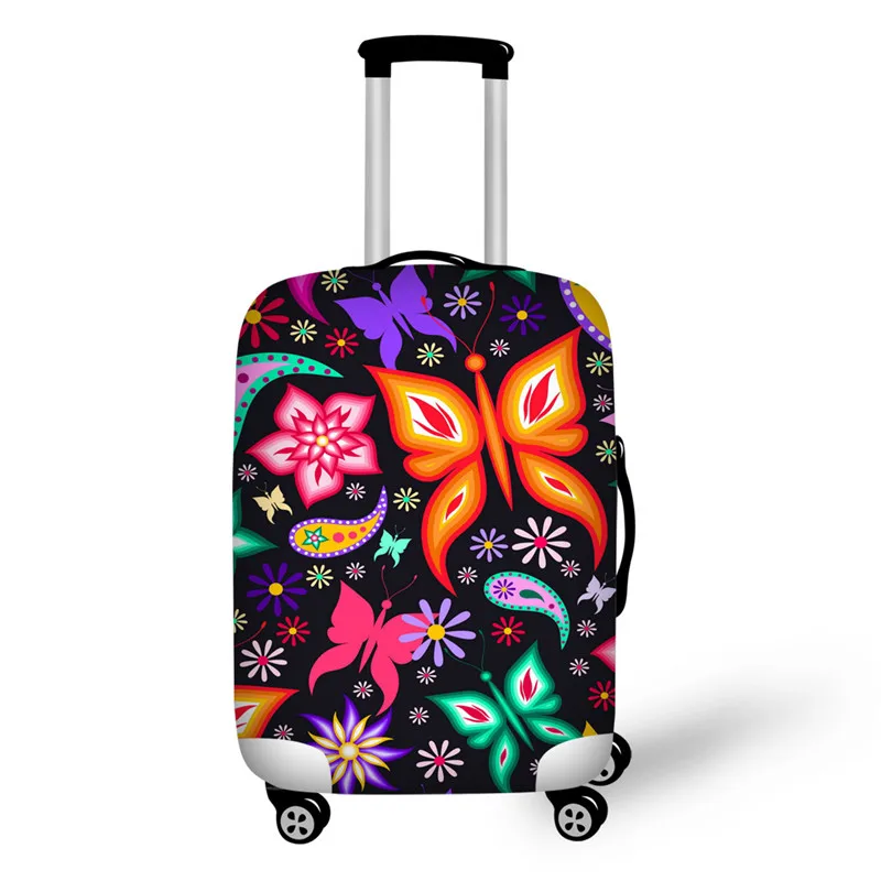 FORUDESIGNS/эластичная Защитная крышка для багажа с бабочкой, Suitable18-32 дюймов, чехол для тележки, чехол для чемодана, пылезащитный чехол, аксессуары для путешествий - Цвет: Z3826