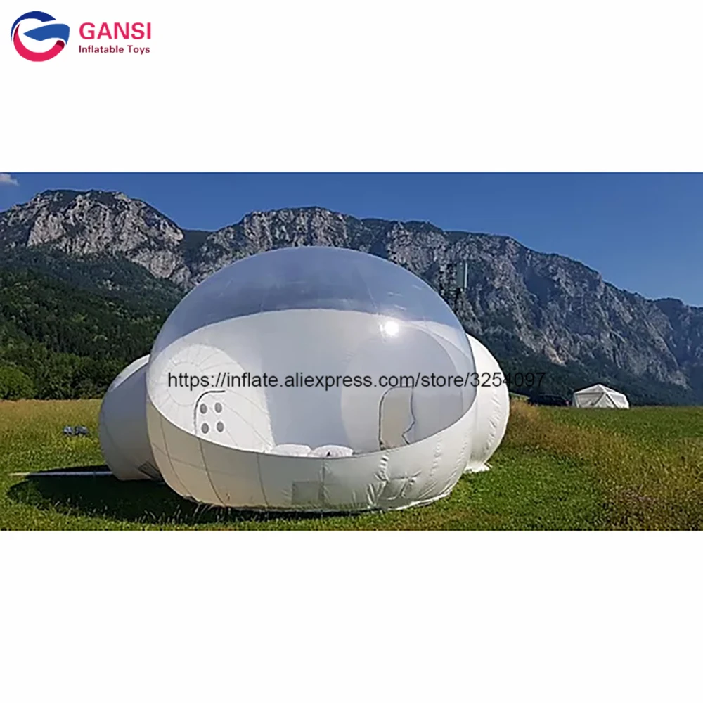 new outdoor steel structure dome shaped tent Commercial inflatable bubble dome tent clear inflatable luxury tent for outdoor camping