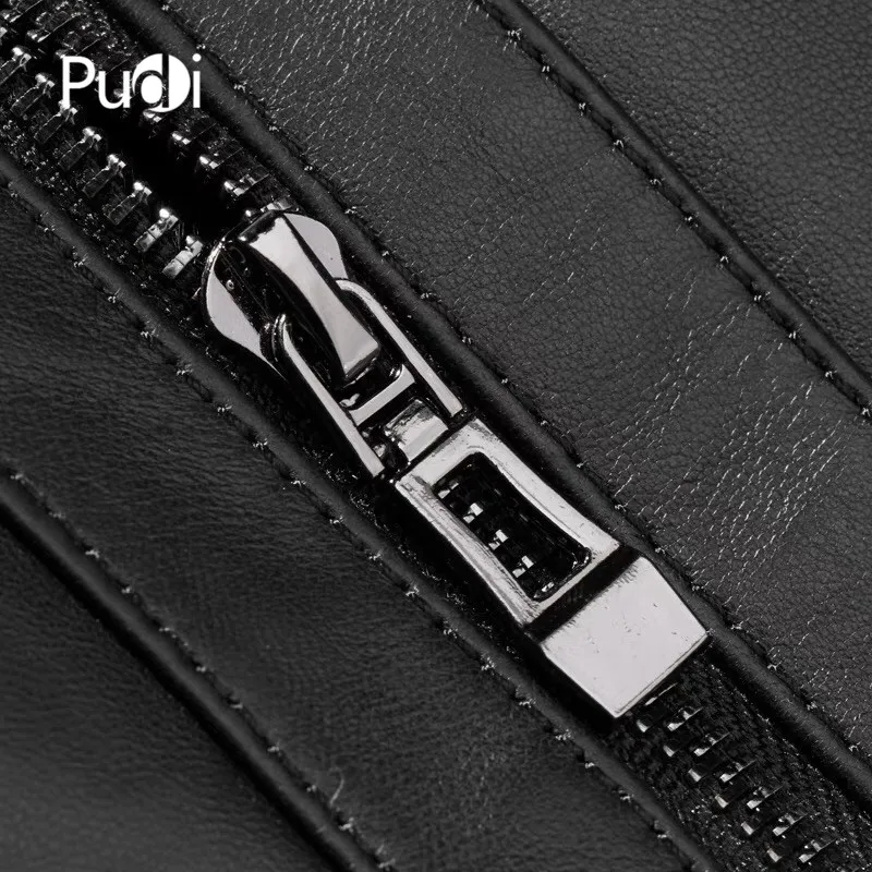 Мужская теплая куртка Pudi MT916 из натуральной овечьей кожи с ворсом внутри зимняя