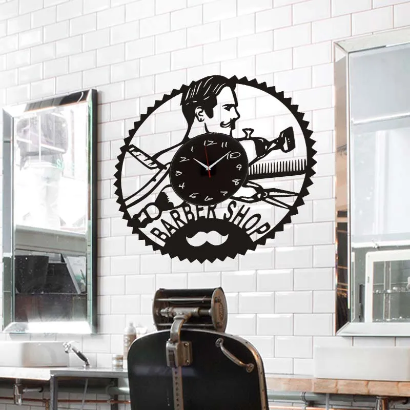 Barber Shop Removable Wall Decal Art Man Barbershop Wall Decor Stiker Window Decoration Sticker Poster