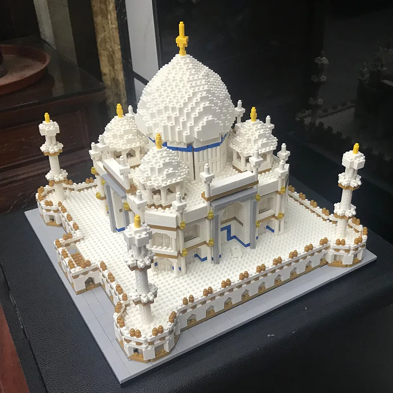 

Architecture block set Landmarks Taj Mahal Palace Model Building Blocks Children Toys Educational 3D Bricks Kids Gifts