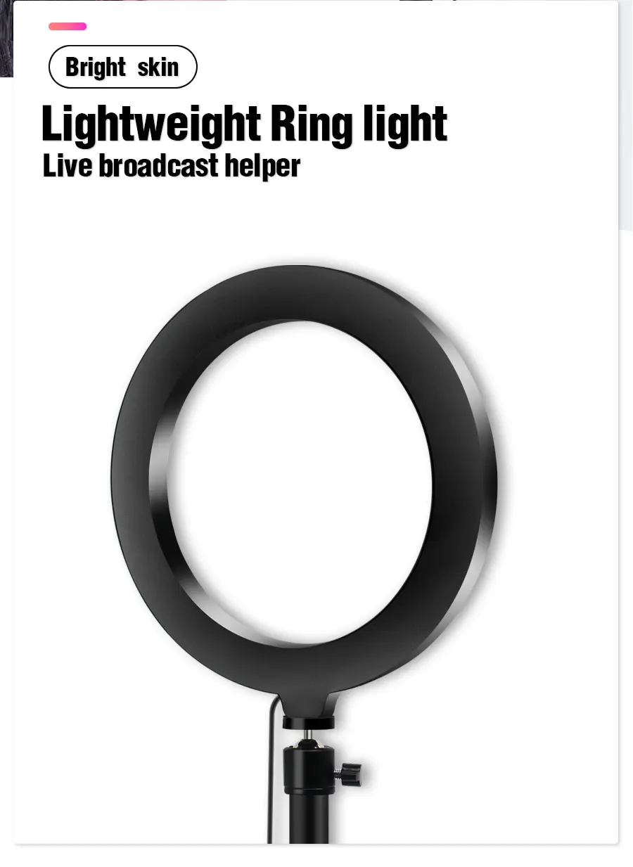 Светодиодный светильник-кольцо с держателем для телефона Настольный Штатив Комплект-Yingnuost Selfie Flash светильник для сотового телефона оборудование 10 уровень яркости