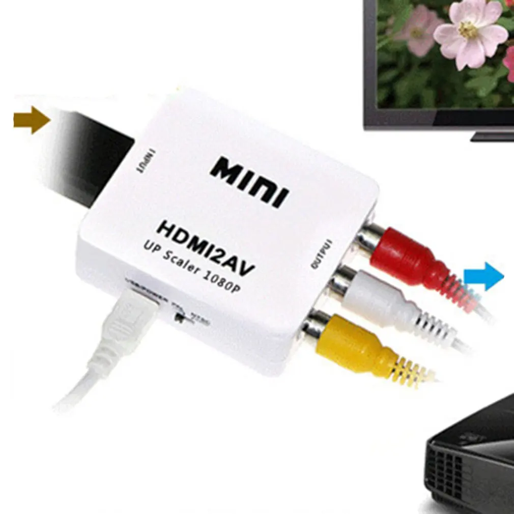 1080P HDMI в RCA AV/CVSB L/R адаптер видео конвертер HDMI2AV адаптер конвертер для NTSC PAL выход HDMI в AV адаптер