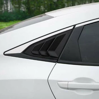 

ABS Plastic Rear Window Louver Covers Vehicles Car 2pcs set Matte Black
