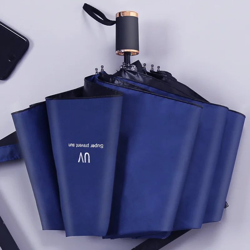 

UV Vinyl Umbrella Sun-resistant Three-fold Umbrella jiu he ban Parasol MORI Series Rain Or Shine Dual Purpose Umbrella