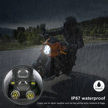 

New Motorcycle Headlamp High quality 12-24V DC 1 pc LED Headlight Parts