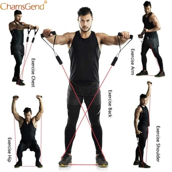 

11 Pcs/set Latex Resistance Bands Crossfit Training Body Exercise Yoga Tubes Pull Rope Chest Expander Pilates Fitness with Bag