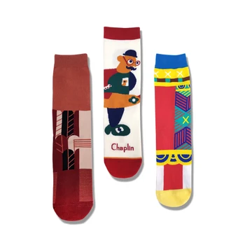 

Men's fashion Pattern Dress Funky Fun Colorful Socks Luxury Crazy Novelty Dress Socks Cotton Happy Funny animal Socks