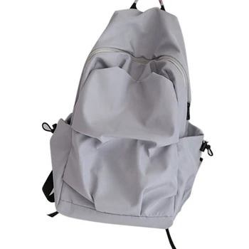 

Large Capacity Solid Color Backpack Female Wild Fashion School Bag Female Korean High School Backpack Female