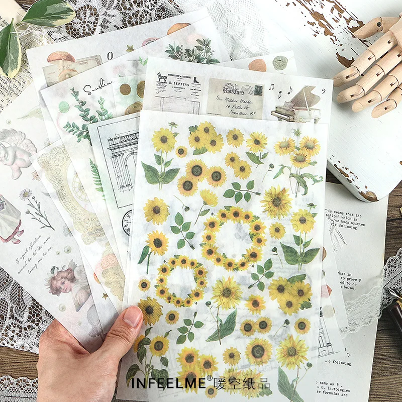 Серия вдохновения гирлянда "Подсолнух" Bullet Journal декоративные наклейки Скрапбукинг палочка этикетка канцелярские наклейки для дневника, альбома
