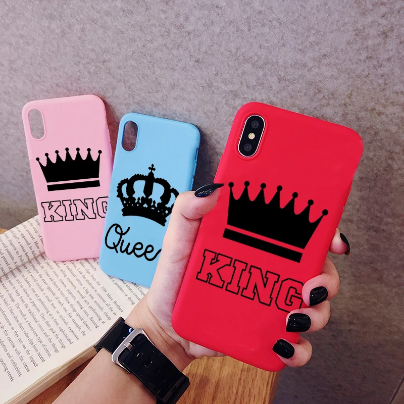 Чехол для телефона Crown King queen для XiaoMi RedMi Note 8 7 6 5 5A 4 4X K20 Pro матовый Силиконовый чехол s мягкая задняя крышка