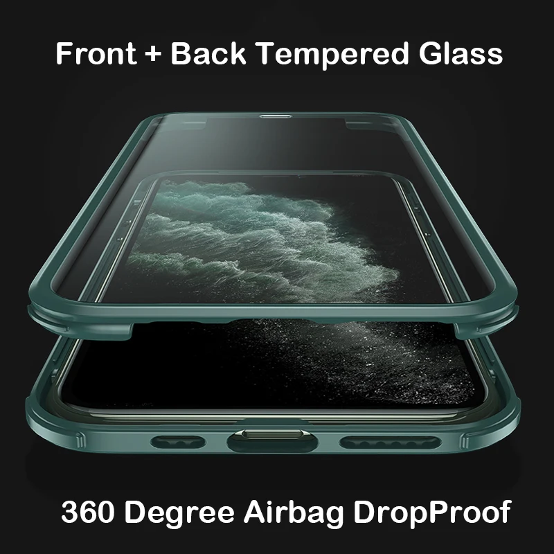 360 чехол на весь корпус для iPhone 11 Pro MAX, двухсторонний чехол из закаленного стекла, мягкий силиконовый бампер для iPhone XS, чехол для MAX XR