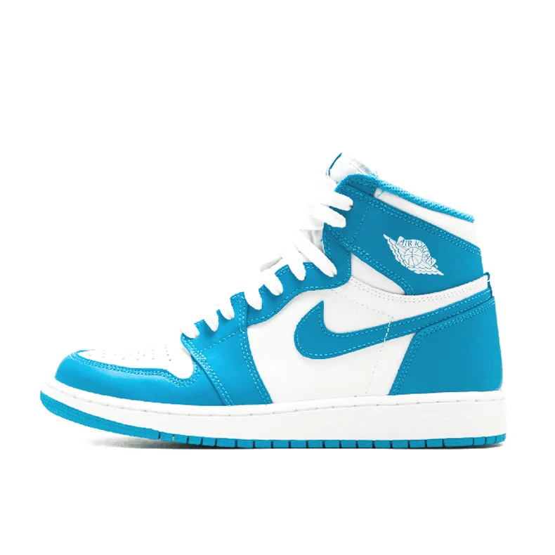 Nike Air Jordan 1 Ретро ботинки с высоким берцем баскетбольные кеды для Для мужчин ОГ модные красный, белый дышащий - Цвет: 575441 117