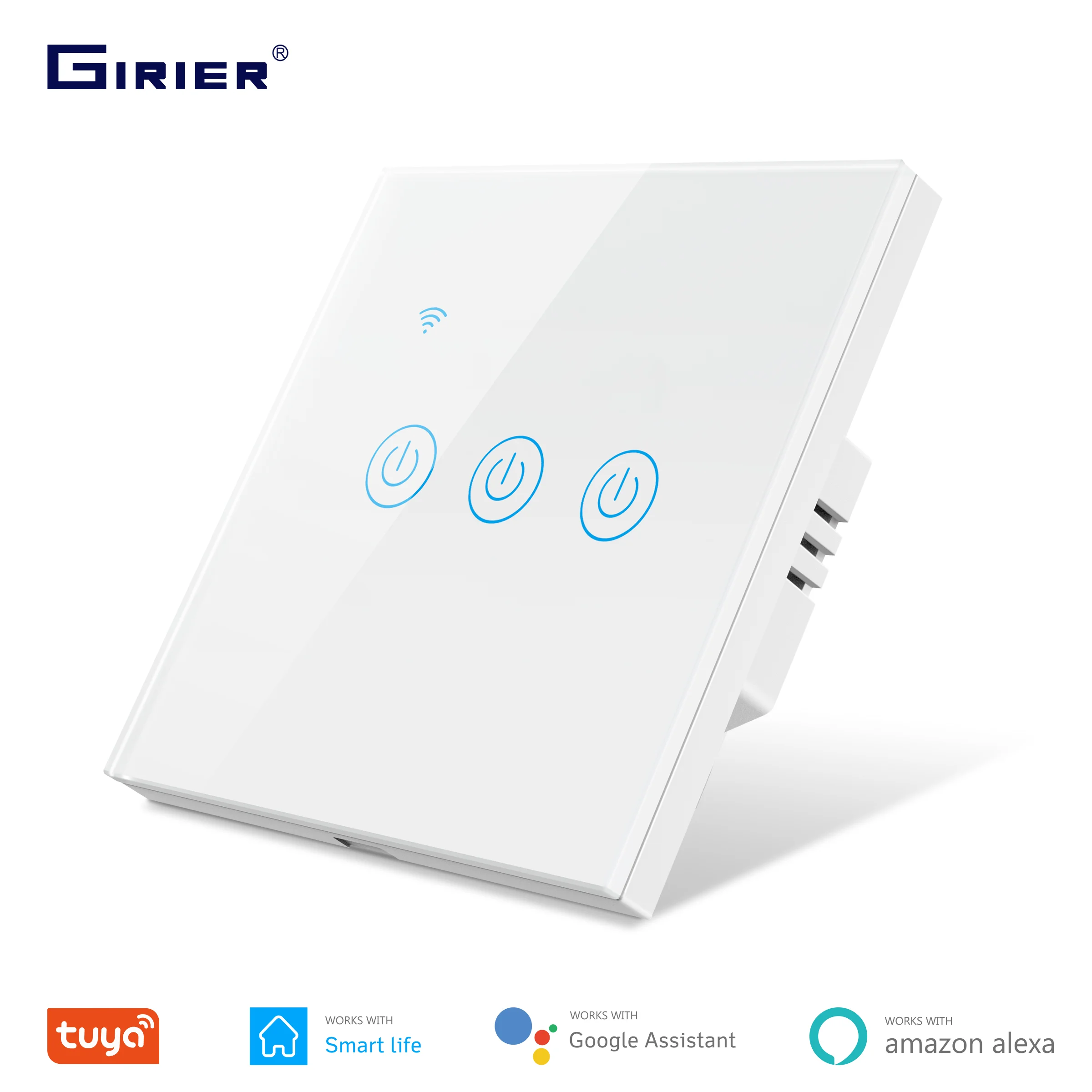 Tuya Smart Wifi сенсорный светильник Переключатель ЕС 220V без нейтральный провод