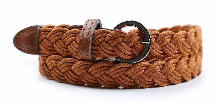 Style 2 Camel Высококачественные модные эластичные холщовые ремни для женщин, вязаный регулируемый ремень с пряжкой, мужские холщовые ремни для джинсов Новинка - Цвет: Style 2 Camel
