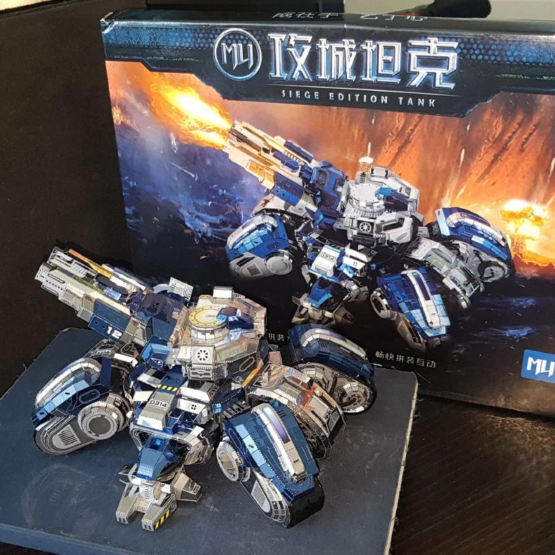 3D metal DIY assembly model glue free three-dimensional puzzle Terran siege tank color version | Игрушки и хобби