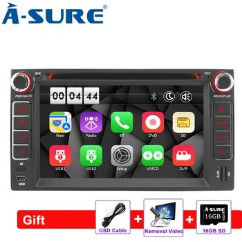 

A-Sure Car Multimedia Player 2 Din 7'' Radio GPS Navigation For KIA Carens Carnival Rio SPORTAGE SORENTO CERATO Ceed BT 3G+ DAB