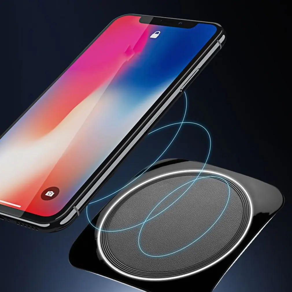 10W High Power Square Wireless Mobile Phone Charger Aluminum Mobile Phone Wireless Fast Charger Fashion For Iphone&Android