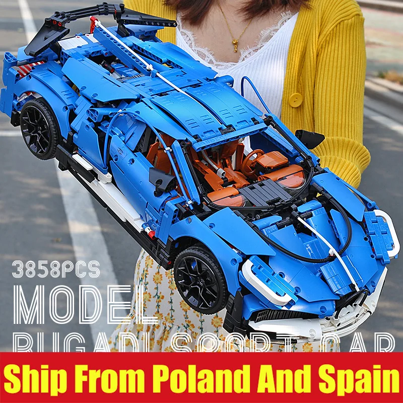 Yeshin 20086 Technic Car совместимая с Legoing 42083 Bugattis игрушки чугун автомобильные детские