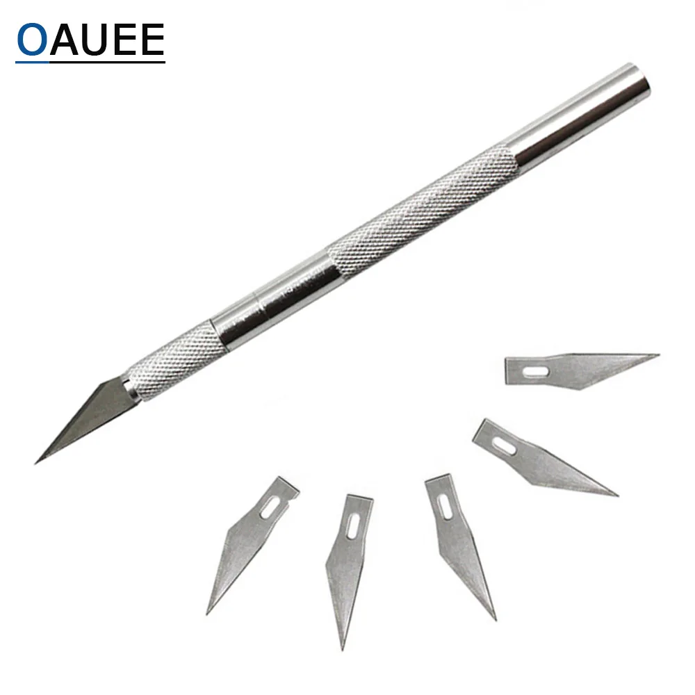 

Non-Slip Metal Knife Craft Artwork Cutting Blades DIY Carving Stencil Scoring Hobby Chiseling Model Repairing Sculpture Knife