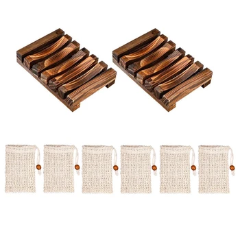 

Hemp Soap Bag,Wooden Soap Holder Exfoliating Soap Saver Pouch,Sisal Soap Pouch Soap Saver Bag Foaming and Drying Soap