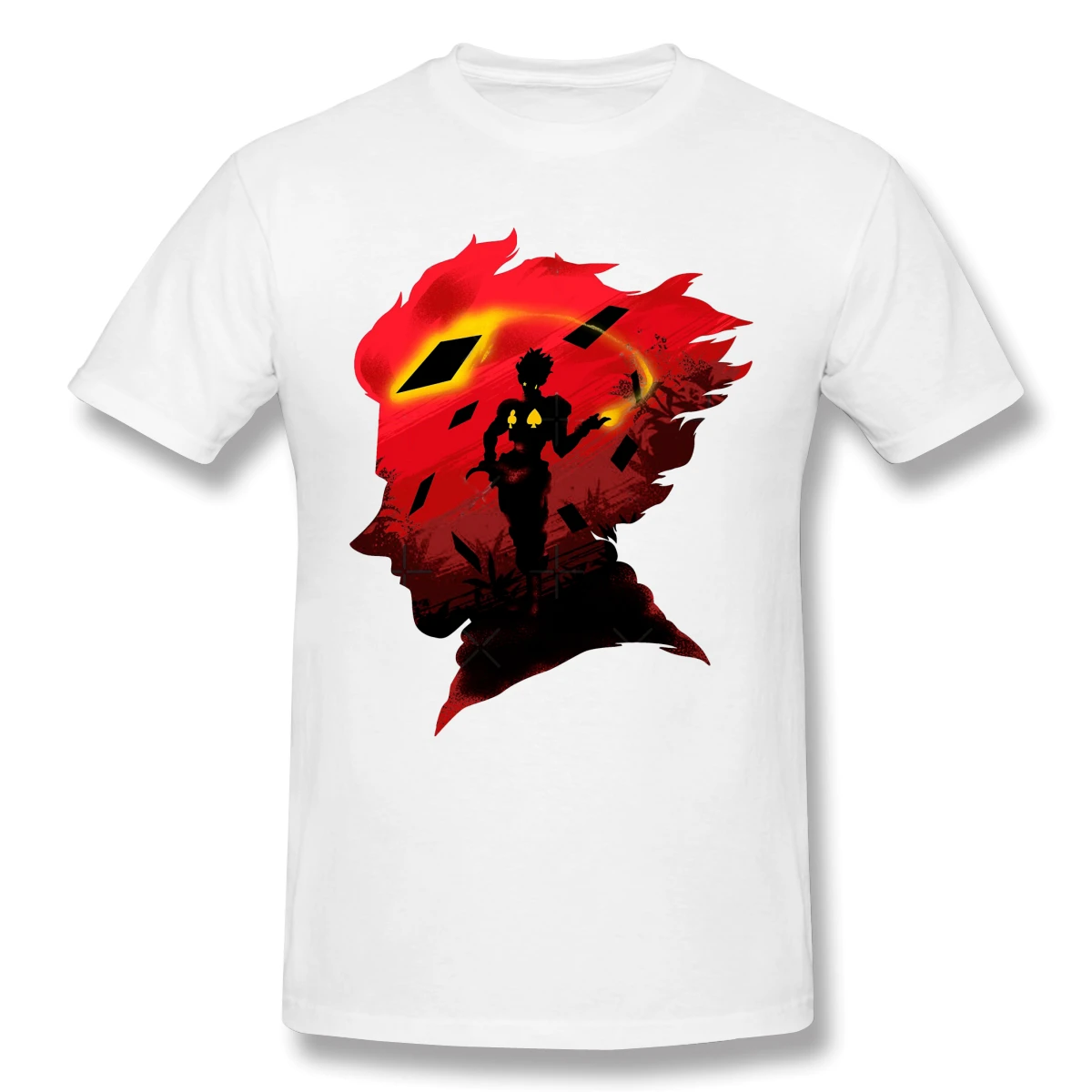Футболка для мужчин Hisoka Bungee Gum 100% хлопок Hunter X футболка 6XL забавная Одежда большого